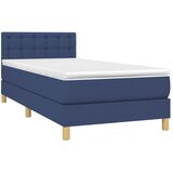  box spring s madracem LED plavi 100x200 cm od tkanine | shoptok.hr