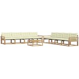  Set vanjskih sofa 9 kom. Bijela i krem | shoptok.hr