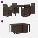  Vrtni set za objed s jastukom 5 pcs Smeđa i antracit PP | shoptok.hr
