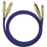 Oehlbach Cinch Audio Priključni kabel [2x Muški cinch konektor - 2x Muški cinch konektor] 3 m Plava boja pozlaćeni kontakti Cijene