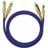 Oehlbach cinch avdio priključni kabel [2x moški cinch konektor - 2x moški cinch konektor] 3.00 m modra pozlačeni konektorji NF 1 Master, (20431422) | Shoptok.si