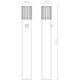 Globo 32162S - Spoljašnja lampa sa senzorom MERVIN 1xE27/15W/230V IP54 65 cm | Eponuda.com