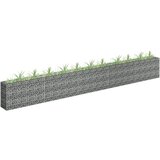 vidaXL Gabionska sadilica od pocinčanog čelika 450 x 30 x 60 cm | shoptok.hr