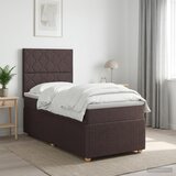  Boxspring krevet s madracem Tamno smeđa 90 x 190 cm Tkanina | shoptok.hr