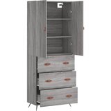  Visoka komoda siva sonome 69,5x34x180 cm od konstruiranog drva | shoptok.hr