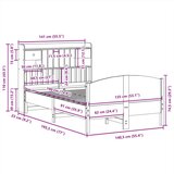 vidaXL Knjižna postelja brez vzmetnice 135x190 cm trdna borovina | Shoptok.si