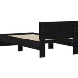 vidaXL Posteljni okvir črni hrast 90x190 cm inženirski les | Shoptok.si