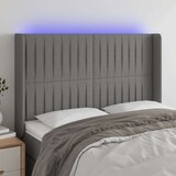  Uzglavlje tamnosivo 147 x 16 x 118/128 cm od tkanine | shoptok.hr