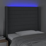  LED uzglavlje tamnosivo 83 x 16 x 118/128 cm od tkanine | shoptok.hr