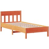vidaXL Okvir kreveta s uzglavljem voštano smeđi 75x190 cm od borovine Cijene