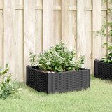  Vrtna sadilica s klinovima crna 42,5 x 42,5 x 28,5 cm PP | shoptok.hr
