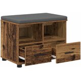  Klupa za hodnik s jastukom s policom Staro drvo 60 x 38 x 46 cm | shoptok.hr