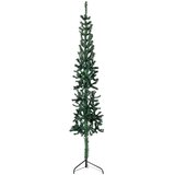 Ozka umetna polovična novoletna jelka s stojalom zelena 180 cm, (20887616) | Shoptok.si