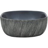 Nadgradni umivaonik crno-sivi ovalni 47 x 33 x 13 cm keramički | shoptok.hr