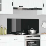 vidaXL kuhinjska backsplash Crna Staklo 120 x 50 x 0.6 cm Izdržljiva | shoptok.hr