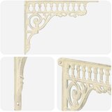 Nosači za zidne police 12 kom. Antič White 27,5 x 23 x 4 cm | shoptok.hr