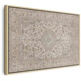  Slika - Sand carpet - worn Persian carpet with rich decorative motifs 120x80 U prirodnom drvenom okviru | shoptok.hr