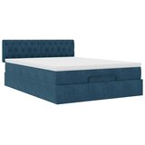  Otomanski krevet s madracem tamnoplavi 140x190 cm baršunasti | shoptok.hr