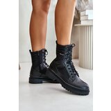 Big Star Leather Trapper Ankle Boots Mens Insulated Black Cene