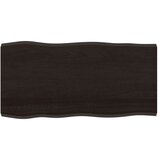 vidaXL Mizna plošča temno siva 100x50x4 cm obdelana trdna hrastovina | Shoptok.si