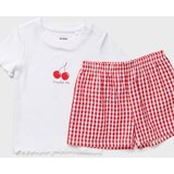 Sinsay Pamučna dvodijelna pidžama s motivom trešanja | shoptok.hr