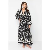 Trendyol Abstract Patterned Wide Mold Maxi Woven Beach Dress cene