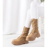 Gemre Brown ankle boots with sock-like upper Lewin | Shoptok.si
