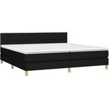  S oprugama i madracem crni 200x200 cm od tkanine | shoptok.hr