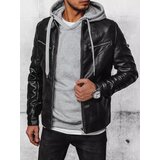 DStreet Kurtka męska skórzana czarna | Shoptok.si