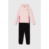 Puma Otroška trenirka Hooded Sweat Suit TR cl G roza barva