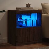  Komoda s LED svjetlima smeđa boja hrasta 60x37x67 cm | shoptok.hr