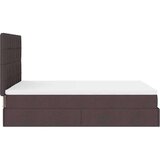  Otomanski krevet s madracem tamnosmeđi 140x190cm od tkanine | shoptok.hr