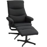 HOMCOM sprostitveni naslonjač s stolčkom poliester 74D x 81Š x 102V cm Črna, (5000242857) | Shoptok.si