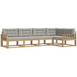 vidaXL Zunanja garnitura za sedenje 4 pcs Bela in svetlo siva, (5000281641) | Shoptok.si