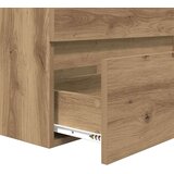vidaXL Komplet pohištva za kopalnico 3 pcs Črna hrastova in bela | Shoptok.si