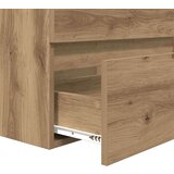 vidaXL Set namještaja za kupaonicu Zidne 3 pcs Crna, hrast i bijela | shoptok.hr