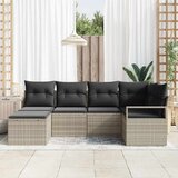  Set sofe 6 pcs Svjetlosiva poliratan | shoptok.hr
