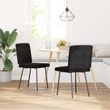 vidaXL Jedilni stoli 2 kosa črn žamet | Shoptok.si