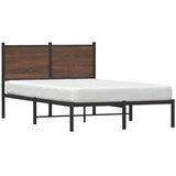  Metalni okvir kreveta bez madraca smeđi hrast 120x190 cm | shoptok.hr
