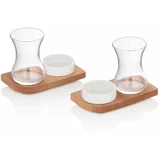 Hermia Drveni pladnjevi za posluživanje sa zdjelicama i čašama u setu od 2 kom -