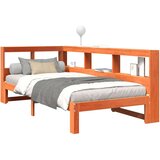  Krevet s regalom za knjige bez madraca 75 x 190 cm od borovine | shoptok.hr