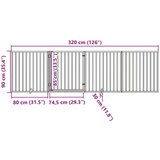 vidaXL Vrata za pse s vratašcima 4 panela sklopiva 320 cm drvo topole | shoptok.hr