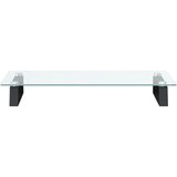  Stalak za monitor crni 60x35x8 cm kaljeno staklo i metal | shoptok.hr
