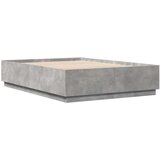 vidaXL Posteljni okvir betonsko siv 120x200 cm inženirski les | Shoptok.si