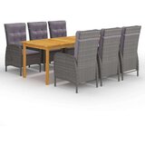  7-dijelni vrtni blagovaonski set sivi | shoptok.hr