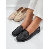 Resti Women's Cyra Nero Moccasins made of patent eco-leather, classic Italian style | ePonuda.com