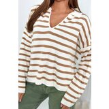 Kesi Striped camel sweater | shoptok.hr