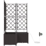  Vrtna saksija 3 pcs Smeđa 80 x 80 x 142 cm Plastika | shoptok.hr