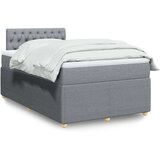 vidaXL Krevet s oprugama i madracem svjetlosivi 120x190 cm od tkanine | shoptok.hr