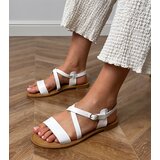 D/CEO White flat sandals with strap Kallis | Shoptok.si